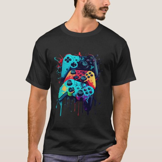 Kontrolle des Videospielcontroller-Gamers T-Shirt (Vorderseite)