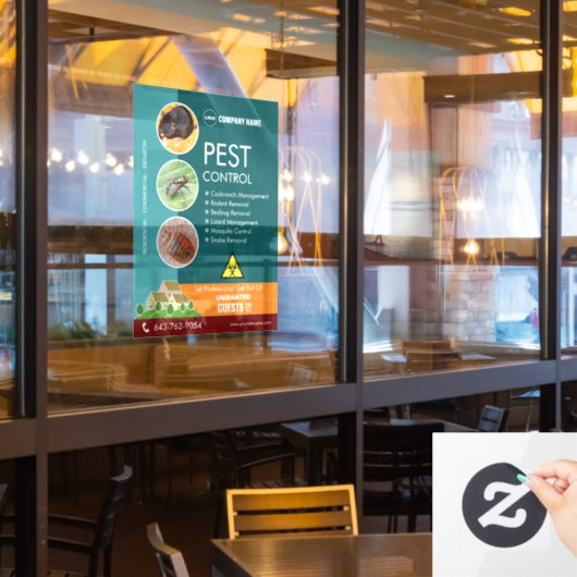 Kontrolle-Dienste-Fenster Fensteraufkleber (Restaurantfenster)