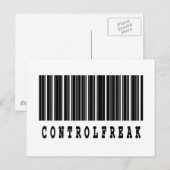 Kontrolle-Freak-Barcode-Design Postkarte (Vorne/Hinten)