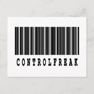 Kontrolle-Freak-Barcode-Design Postkarte