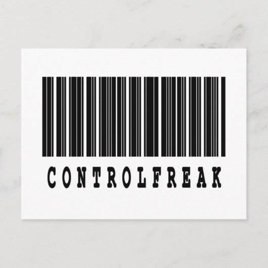 Kontrolle-Freak-Barcode-Design Postkarte (Vorderseite)