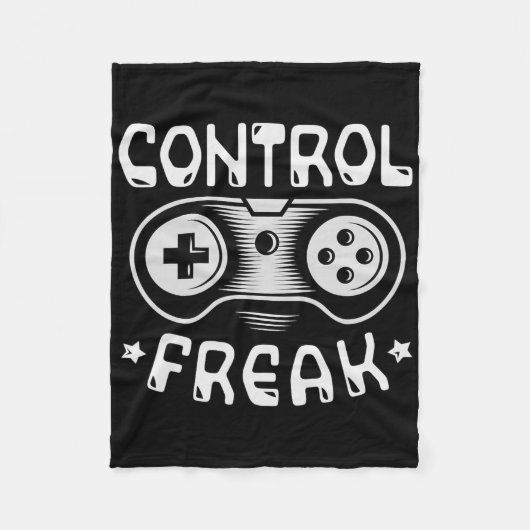 Kontrolle Freak - Funny Gaming Video Games Gamer Fleecedecke (Vorderseite)