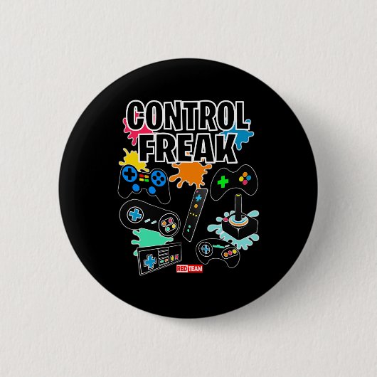 Kontrolle Freak - Videospiel-Gamer-Spaß Button (Vorderseite)