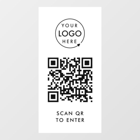 Kontrolle für den QR-Codezugriff | Scan to Enter O Fensteraufkleber (Blatt)