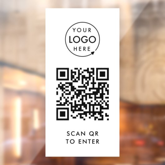 Kontrolle für den QR-Codezugriff | Scan to Enter O Fensteraufkleber (Blatt 2)