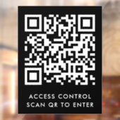 Kontrolle für den QR-Codezugriff | Schwarze Türspe Fensteraufkleber (Blatt 2)