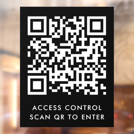 Kontrolle für den QR-Codezugriff | Schwarze Türspe Fensteraufkleber (Blatt 2)
