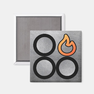 Kontrolle für die Hinterseite des Druckknopfs Magnet