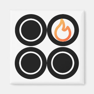 Kontrolle für die Hinterseite des Druckknopfs Magnet