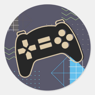 Kontrolle Gamer Runder Aufkleber