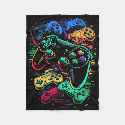 Kontrolle Gamer Video Game Controller 17 Fleecedecke (Vorderseite)