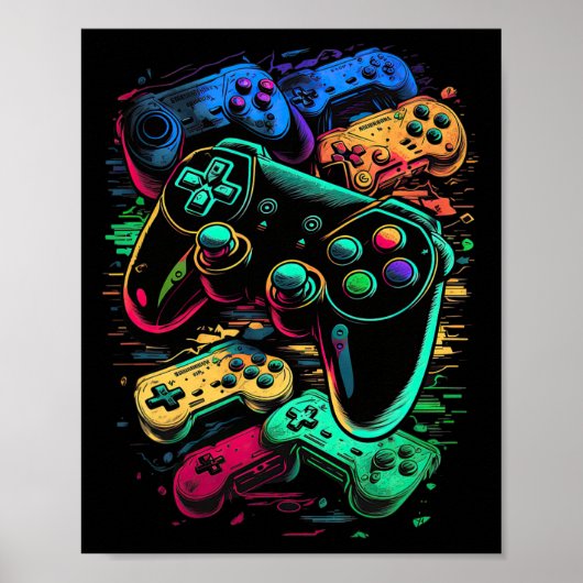 Kontrolle Gamer Video Game Controller 17 Poster (Vorne)