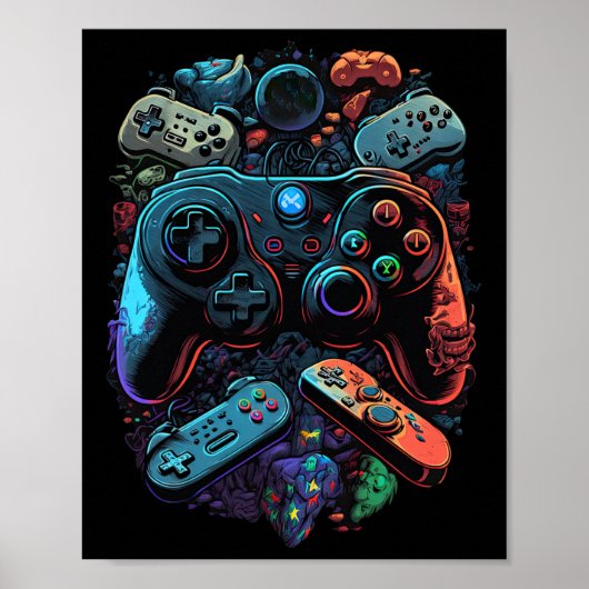 Kontrolle Gamer Video Game Controller 19 Poster (Vorne)