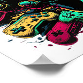 Kontrolle Gamer-Videospielcontroller 1 Poster (Ecke)
