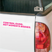 Kontrolle Gewehre. Nicht Frauenkörper. Hitzewallun Autoaufkleber (Auf Lkw)