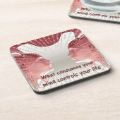 Kontrolle Ihr Lebensangebot Positives Denken Spric Getränkeuntersetzer (Linke Seite)