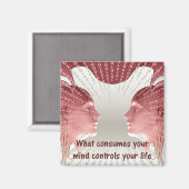 Kontrolle Ihr Lebensangebot Positives Denken Spric Magnet (Vorderseite/Rückseite)