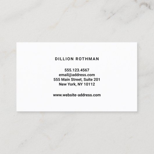 Kontrolle/Insektenklemme Visitenkarte (Rückseite)