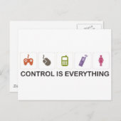 Kontrolle ist alles postkarte (Vorne/Hinten)