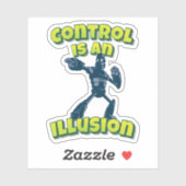 Kontrolle ist ein Illusionsrobot Aufkleber (Blatt)
