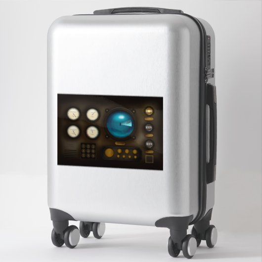 Kontrolle-Panel-Sonarsystem Retro-Steampunk Aufkleber (Koffer)