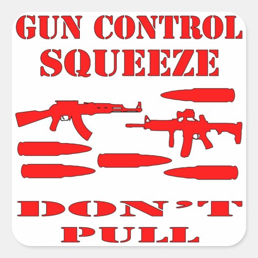 Kontrolle queeze Don't Pull Quadratischer Aufkleber (Vorderseite)