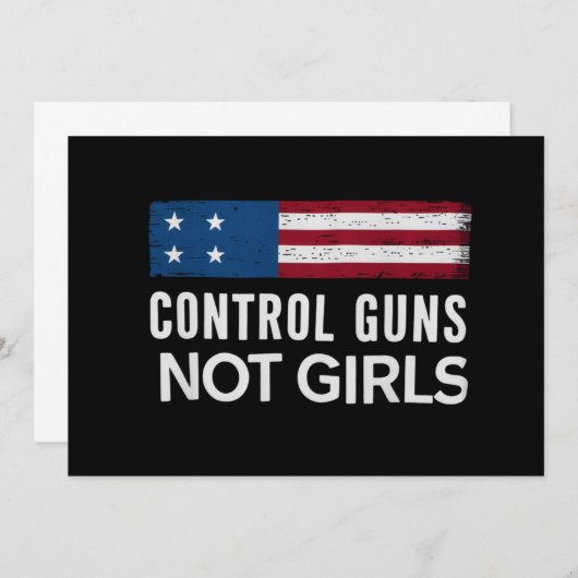 Kontrolle spielt keine Mädchen Einladung (Vorne/Hinten)