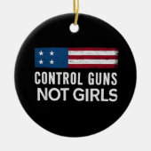 Kontrolle spielt keine Mädchen Keramik Ornament (Vorne)