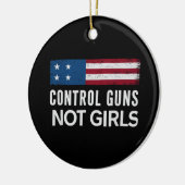 Kontrolle spielt keine Mädchen Keramik Ornament (Links)