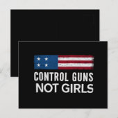 Kontrolle spielt keine Mädchen Postkarte (Vorne/Hinten)