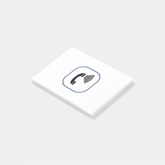 Kontrolle Telefon Post-it Klebezettel (angewinkelt)