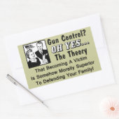 Kontrolle? Theorie eines Opfers! Rechteckiger Aufkleber (Umschlag)