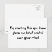 Kontrolle über deinen Geist Postkarte (Vorne/Hinten)