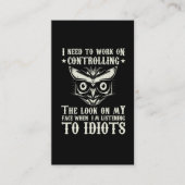 Kontrolle über meinen Saraztic Owl Lover schlauen  Visitenkarte (Vorderseite)