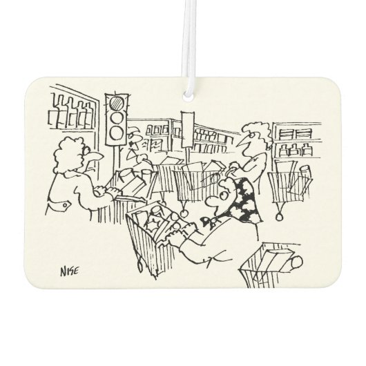 Kontrolle Verkehrsleuchten in einem Supermarkt Autolufterfrischer (Rückseite)