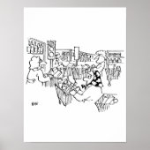 Kontrolle Verkehrsleuchten in einem Supermarkt Poster (Vorne)