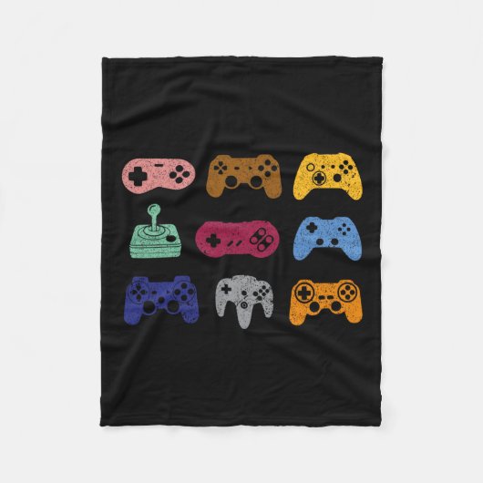 Kontrolle Video Game Controller Console Gaming Ret Fleecedecke (Vorderseite)