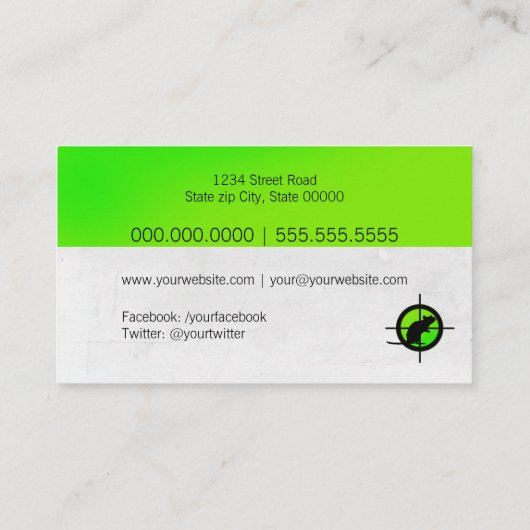 Kontrolle Visitenkarte (Rückseite)