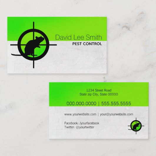 Kontrolle Visitenkarte (Vorne/Hinten)