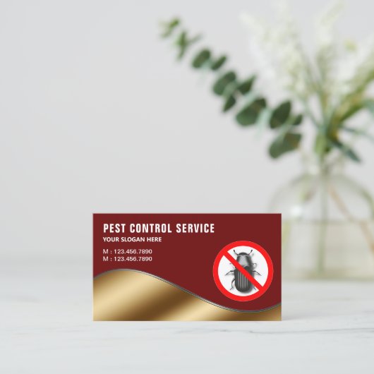 Kontrolle von dunkelroten Schädlingen Visitenkarte (Stehend Vorderseite)