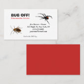 Kontrolle von Exterminator-Fehlern und Schädlingen Visitenkarte (Vorne/Hinten)