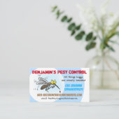 Kontrolle von Schädlingen Visitenkarte (Stehend Vorderseite)