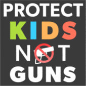 Kontrolle von Waffen - Kinder schützen, keine Gewa Aufkleber (Vorderseite)