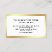 Kontrolle von weißen Goldbuckeln Visitenkarte (Rückseite)