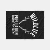 Kontrolle Wildtiere Spezialist für Hirsche Huntin Fleecedecke (Vorderseite (Horizontal))