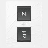 Kontrolle-Z ctrl+Z "UNDO" Spaß PC-Tastatur Fleecedecke (Vorderseite)
