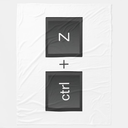 Kontrolle-Z ctrl+Z "UNDO" Spaß PC-Tastatur Fleecedecke (Vorderseite)