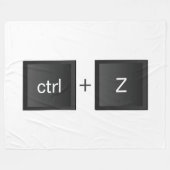 Kontrolle-Z ctrl+Z "UNDO" Spaß PC-Tastatur Fleecedecke (Vorderseite (Horizontal))