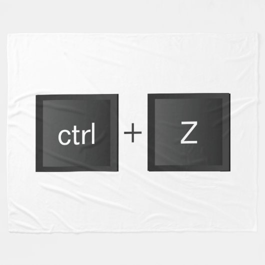 Kontrolle-Z ctrl+Z "UNDO" Spaß PC-Tastatur Fleecedecke (Vorderseite (Horizontal))
