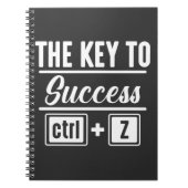 Kontrolle Z Undo Programming Erfolg IT-Nerd Notizblock (Vorderseite)